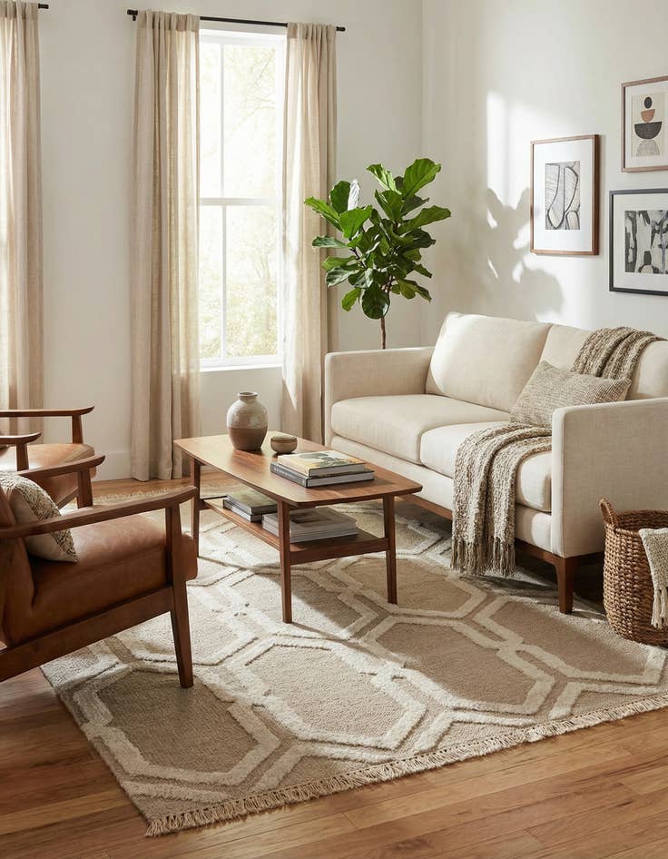 Detail image of 3' 10 x 6'  Hand Knotted Luna Rug