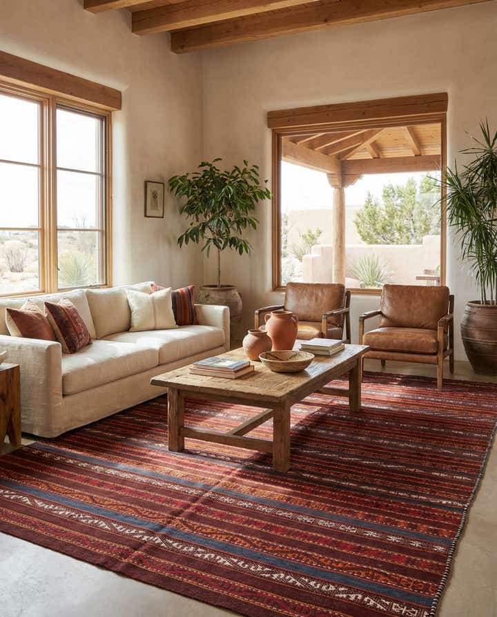 6' x 12' 10 Hand Knotted Kilim Fars Persian Wool Rug