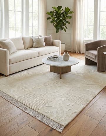 4' 9 x 6' 9 Hand Knotted Darya Wool Rug
