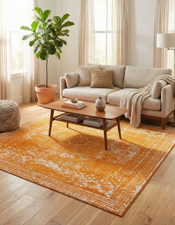Orange Dover Square Rug