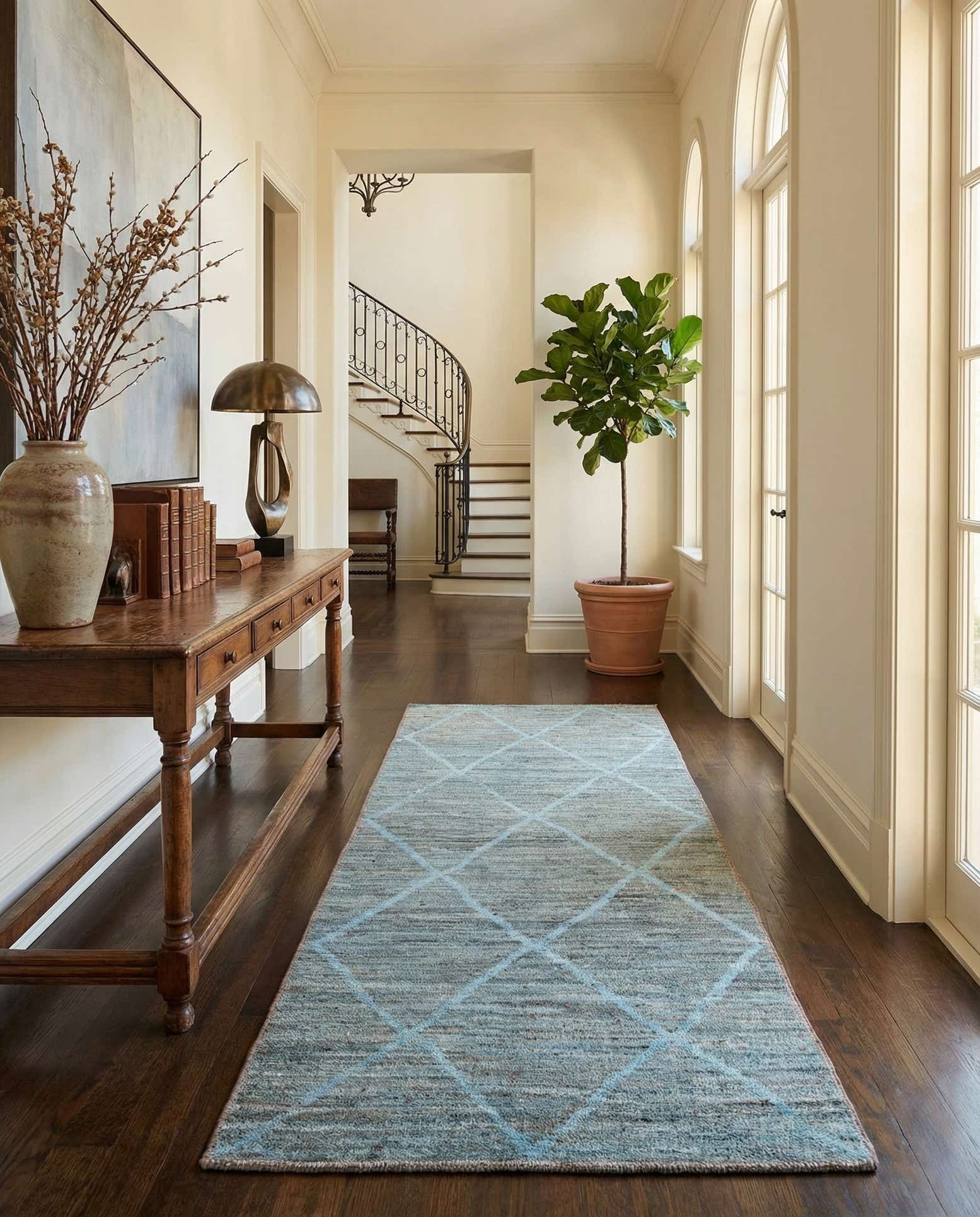 5' 3 x 13' 10 Hand Knotted Moroccan Wool Runner Rug