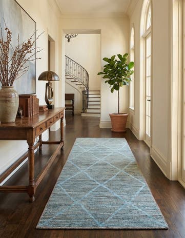 5' 3 x 13' 10 Hand Knotted Moroccan Wool Runner Rug