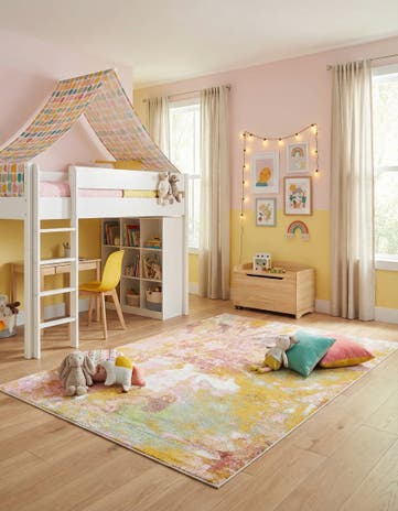 5' 3 x 8' Abstract Whimsy Kids Rug