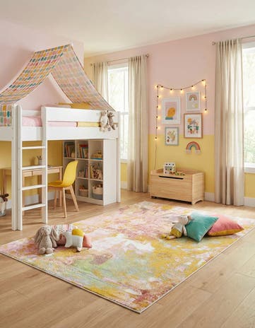 5' 3 x 8' Abstract Whimsy Kids Rug