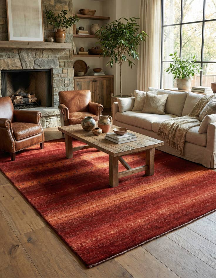 Detail image of 5' 2 x 7' 3 Amaleh Wool Rug