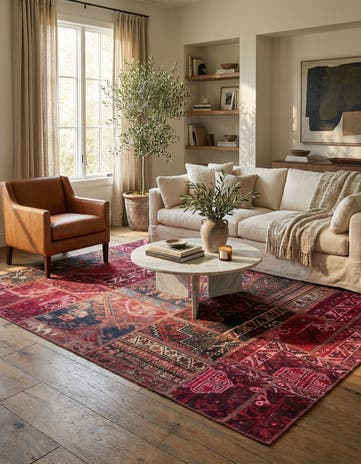5' 3 x 7' Hand Knotted Ultra Vintage Persian Wool Rug