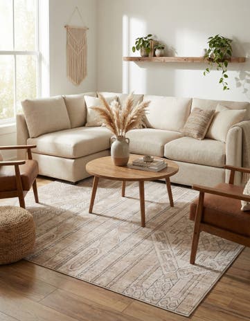 Ivory Oregon Square Rug