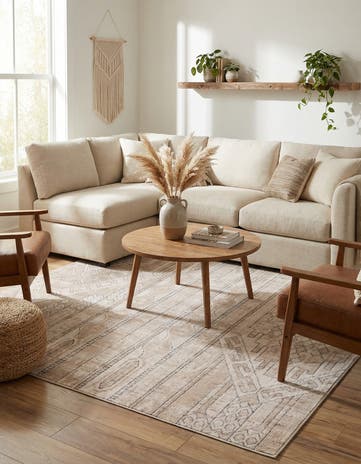 Ivory Oregon Square Rug