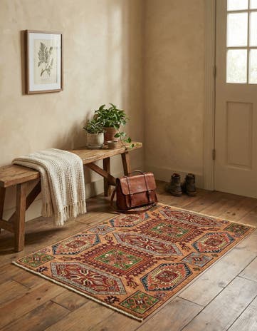 2' 9 x 4' Hand Knotted Kazak Rug
