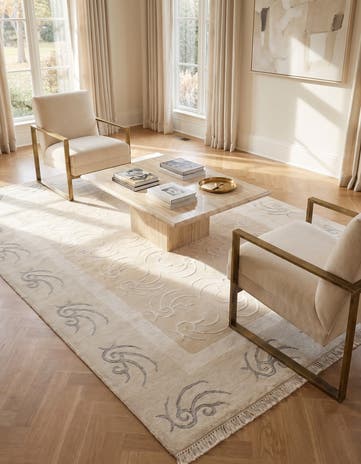 5' 1 x 6' 9 Hand Knotted Darya Wool Rug