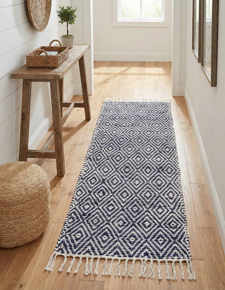 Detail image of  2' 2 x 6' 1  Hand Woven Braided Jute Runner Rug