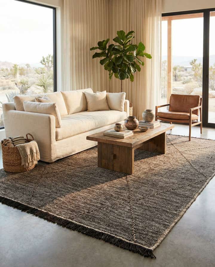 5' 10 x 7' 7 Hand Knotted Moroccan Wool Rug