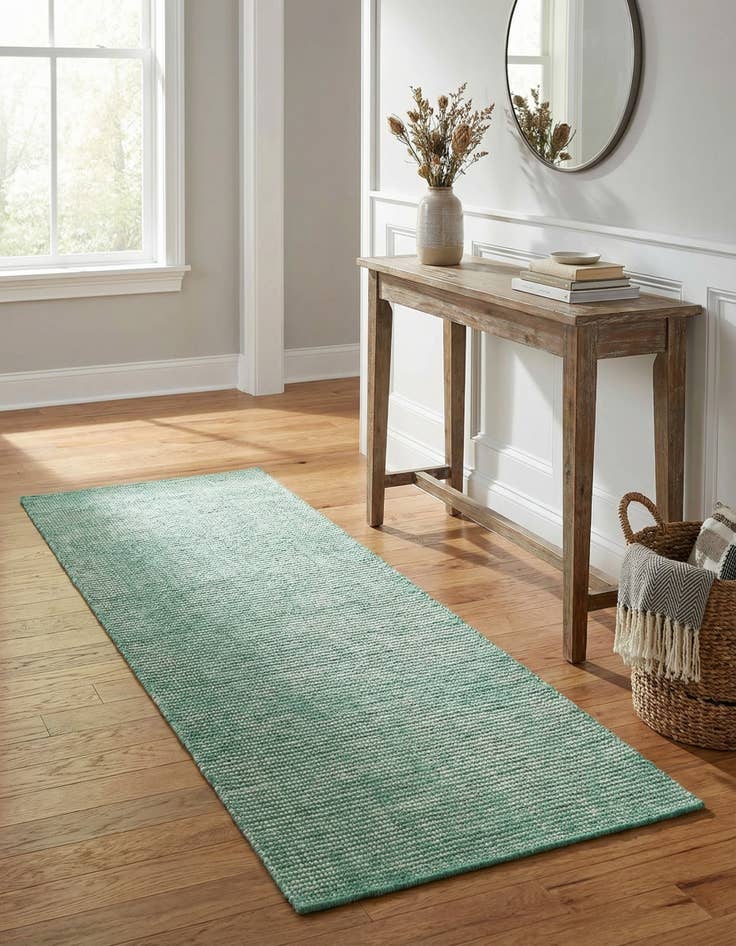 Detail image of 2' x 4' 1  Hand Woven Jill Zarin English Manor Farmhouse Wool Runner Rug