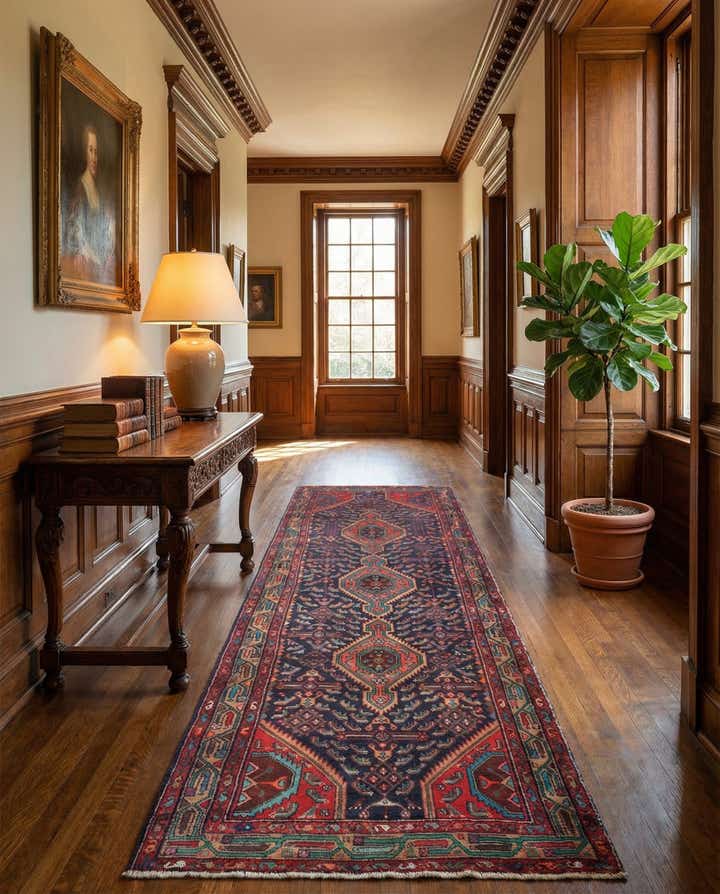 3' 8 x 11' 2 Hamedan Runner Rug