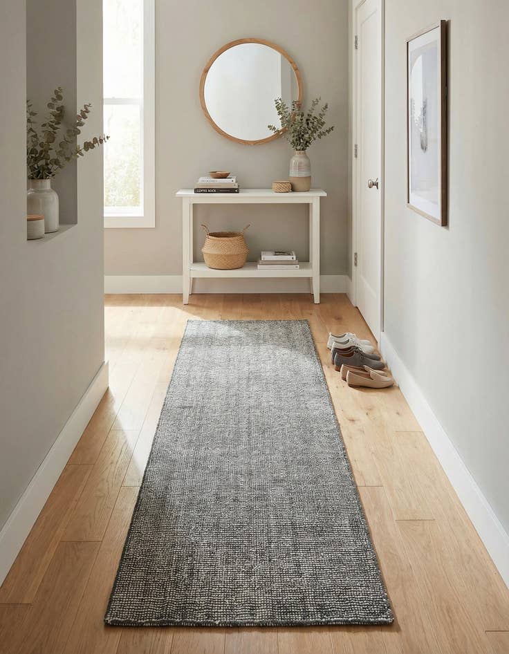 Detail image of  2' x 9' 10  Hand Woven Jill Zarin English Manor Farmhouse Wool Runner Rug