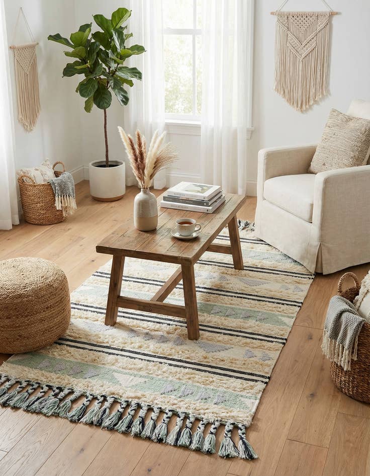 Detail image of 3' 3 x 5' 1  Hand Woven Arizona Wool Rug