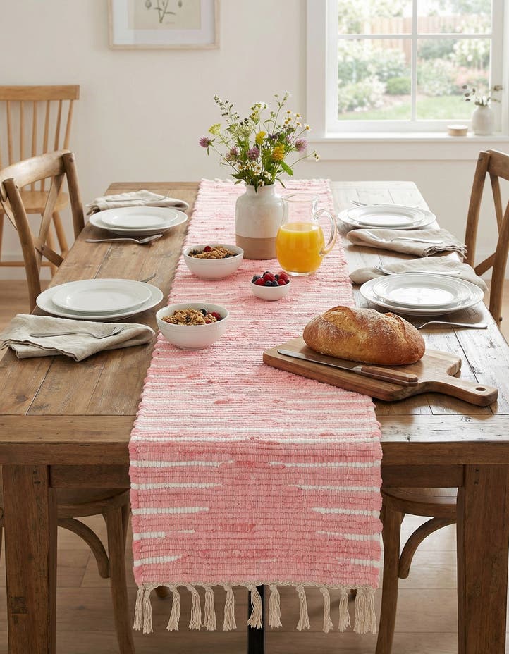 1' 2 x 5' 1 Hand Woven Chindi Cotton Table Run...