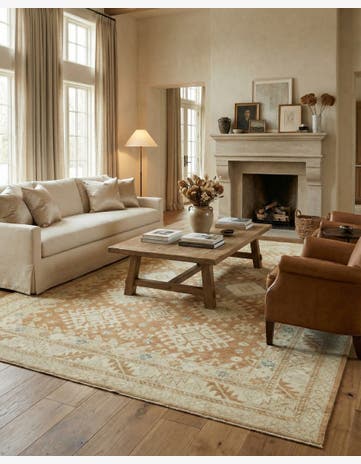 9' 6 x 12' 6 Hand Knotted Peshawar Ziegler Wool Rug