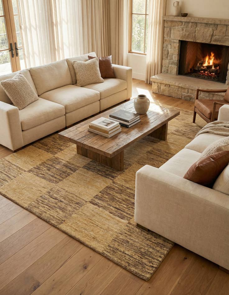 Detail image of  4' 6 x 6' 3 Juma Wool Rug