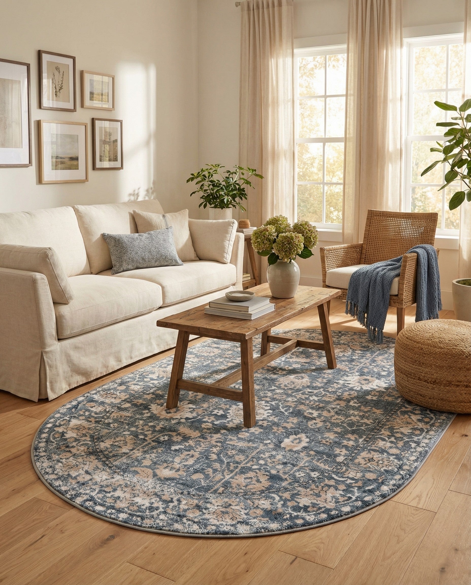  5' 3 x 8' Oregon Oval Rug