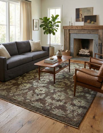 5' x 6' 4 Hand Knotted Modern Ziegler Rug