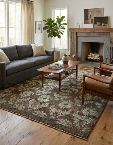 5' x 6' 4 Hand Knotted Modern Ziegler Rug