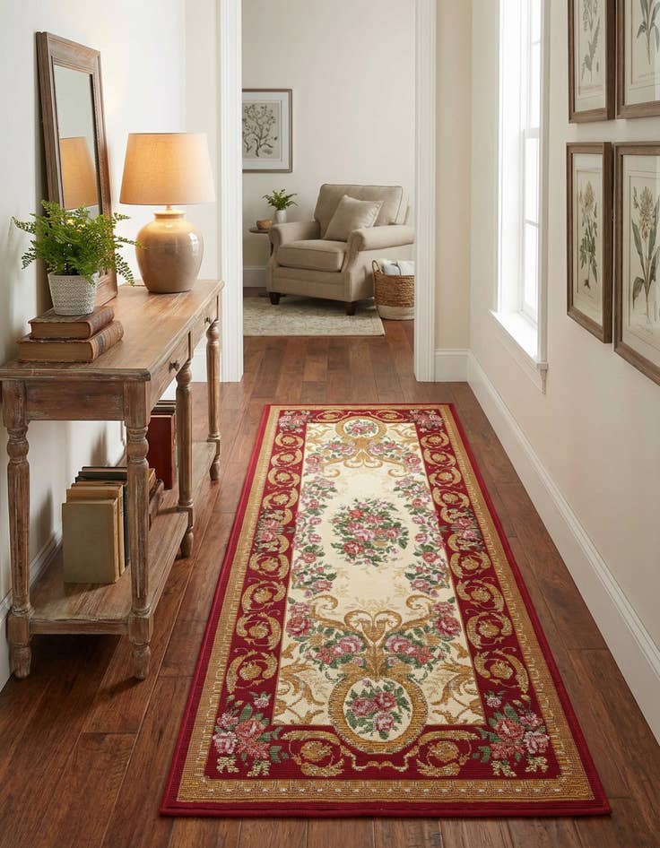 Detail image of 2' x 5'  Washable Traditional Indoor / Outdoor Runner Rug