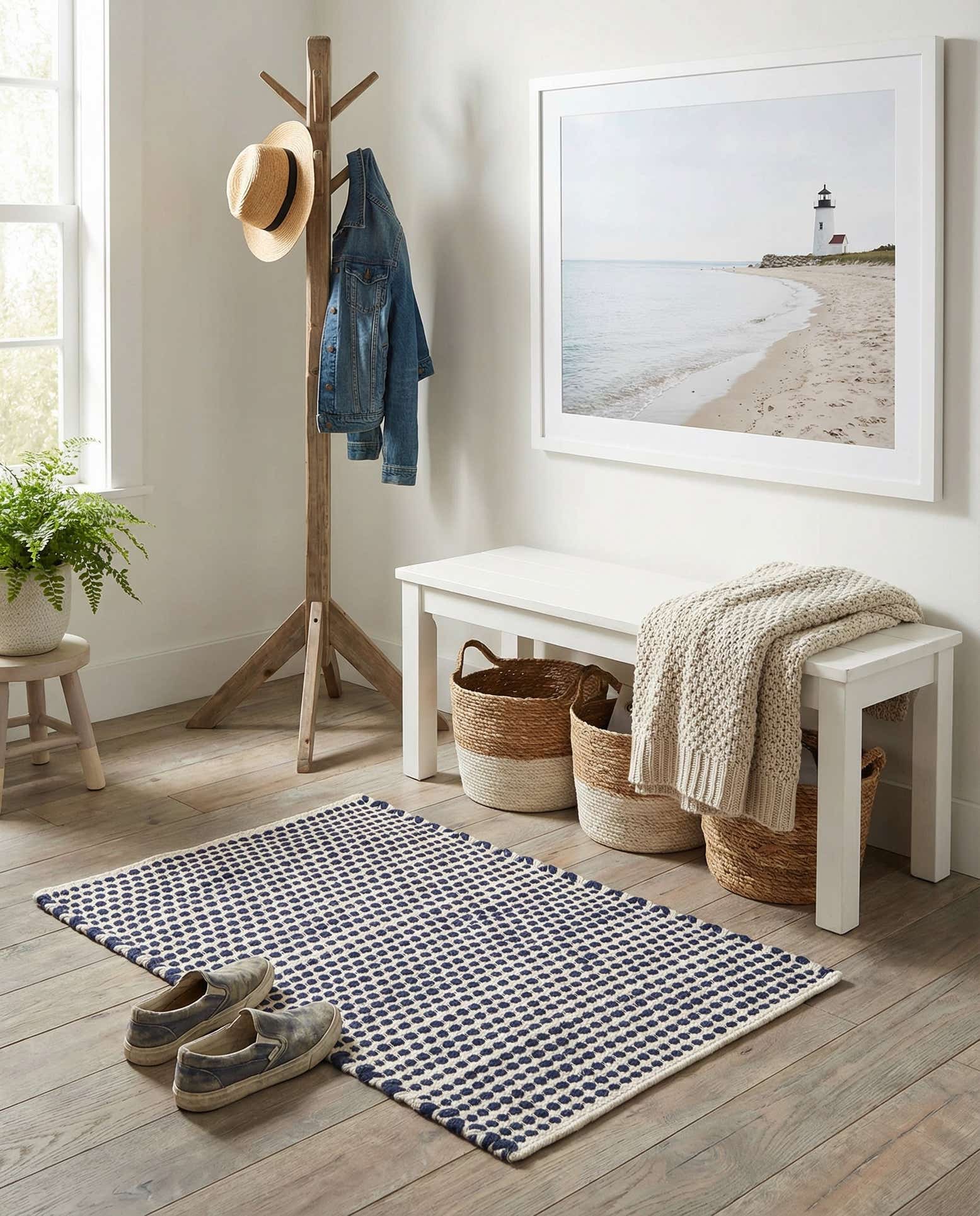 2' 1 x 3' Hand Woven Seaside Pearl Jute Rug
