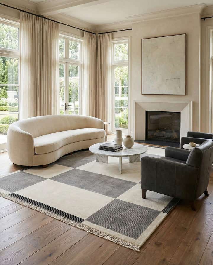 6' 10 x 9' 5 Hand Knotted Darya Wool Rug
