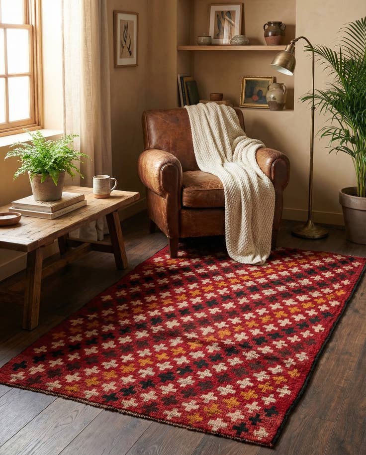 Detail image of 2' 10 x 4' 8 Hand Knotted Balouch Persian Wool Rug