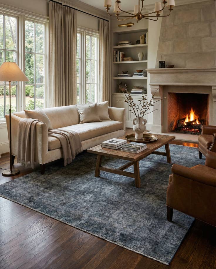 Detail image of 6' 10 x 9' 3 Hand Knotted Ultra Vintage Persian Wool Rug