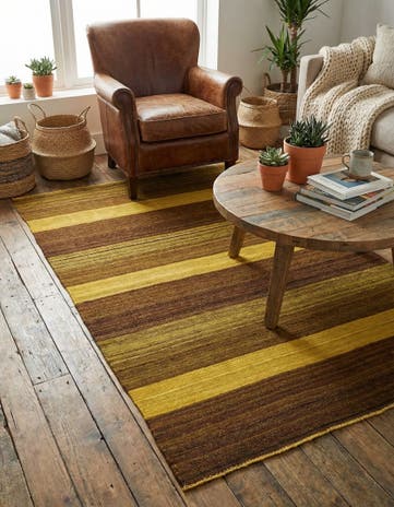 4' 2 x 5' 11 Hand Woven Kilim Afghan Wool Rug