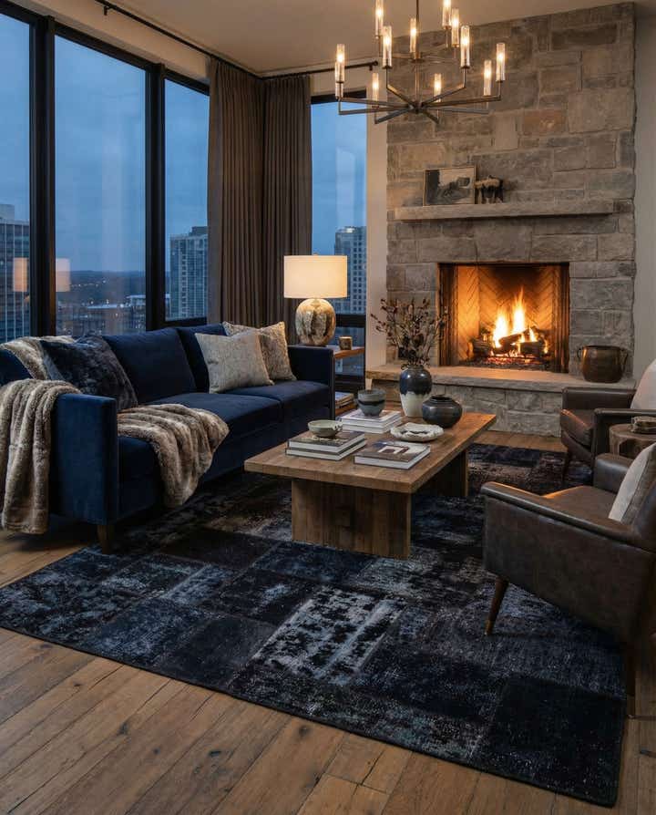 5' 8 x 8' Hand Knotted Ultra Vintage Persian Wool Rug