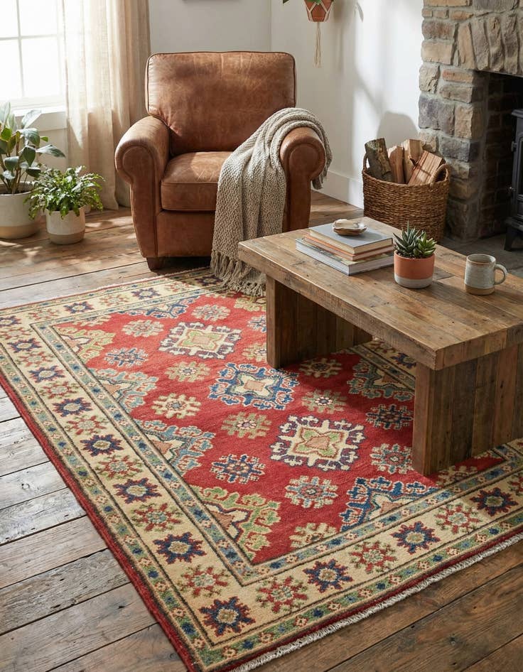 Detail image of 2' 9 x 4' 3  Hand Knotted Kazak Rug