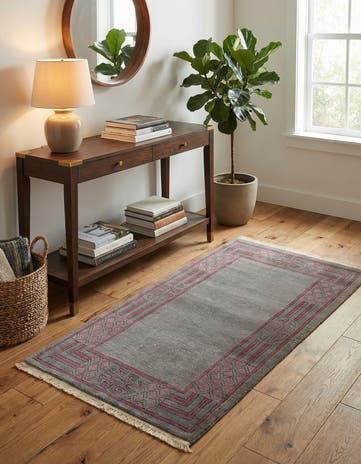 2' 6 x 4' 8 Hand Knotted Tibet Wool Rug