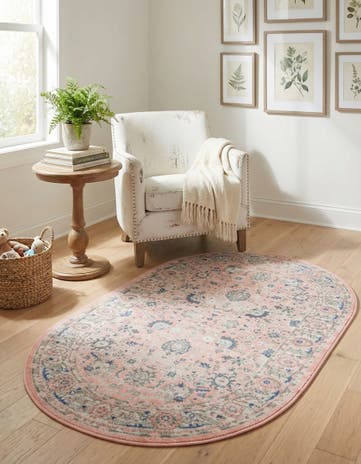 Powder Pink Whitney Oval Rug