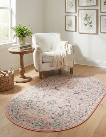 Powder Pink Whitney Oval Rug