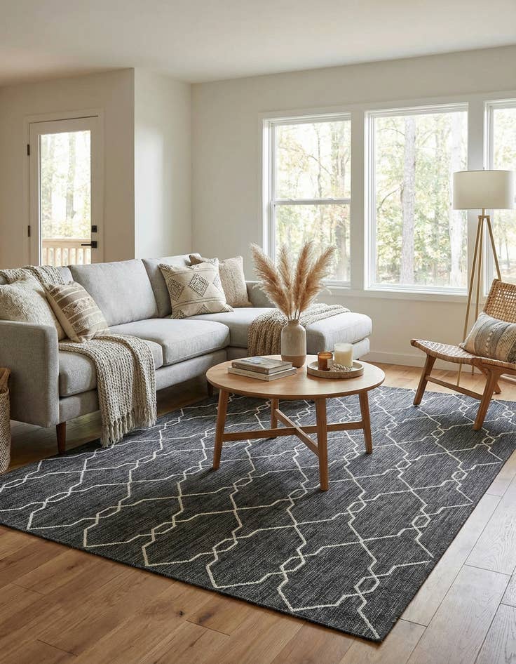 Detail image of 7' x 10' Easy-Clean Trellis Indoor / Outdoor Rug