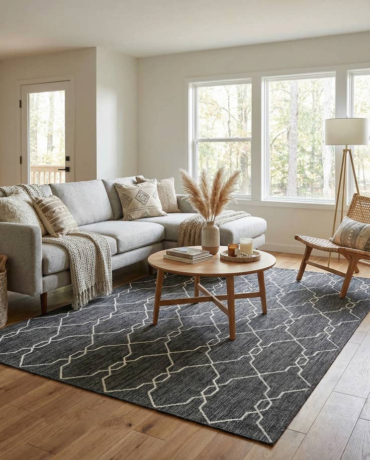 Detail image of 7' x 10' Easy-Clean Trellis Indoor / Outdoor Rug