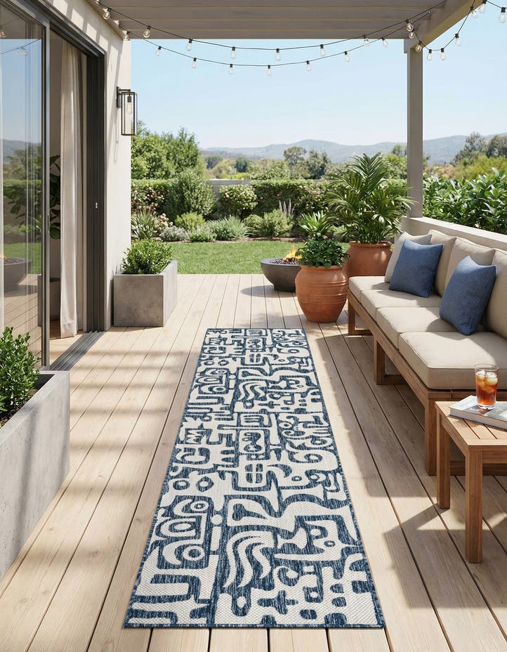 2' 7 x 12' Easy-Clean Modern Indoor / Outdoor...