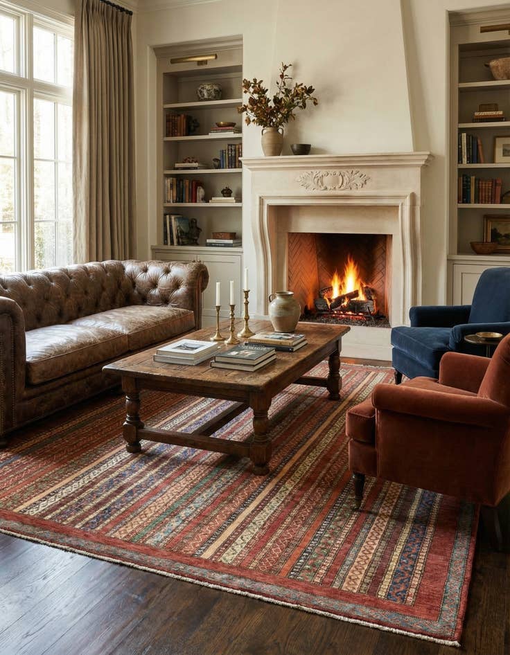 Detail image of 6' 7 x 9' 9  Hand Knotted Ariana Ziegler Rug