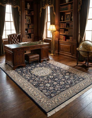 7' 1 x 11' 6 Hand Knotted Nain Persian Rug