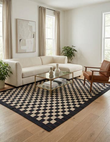 5' 9 x 7' 8 Hand Woven Kilim Modern Wool Rug