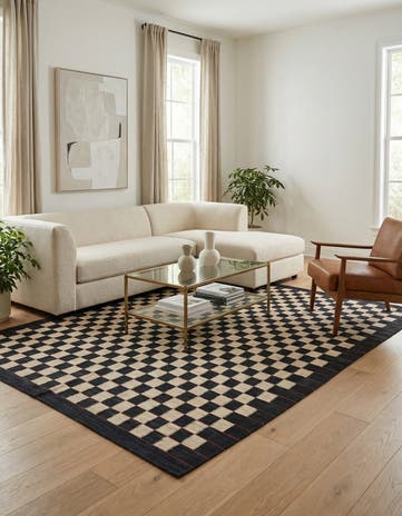5' 9 x 7' 8 Hand Woven Kilim Modern Wool Rug