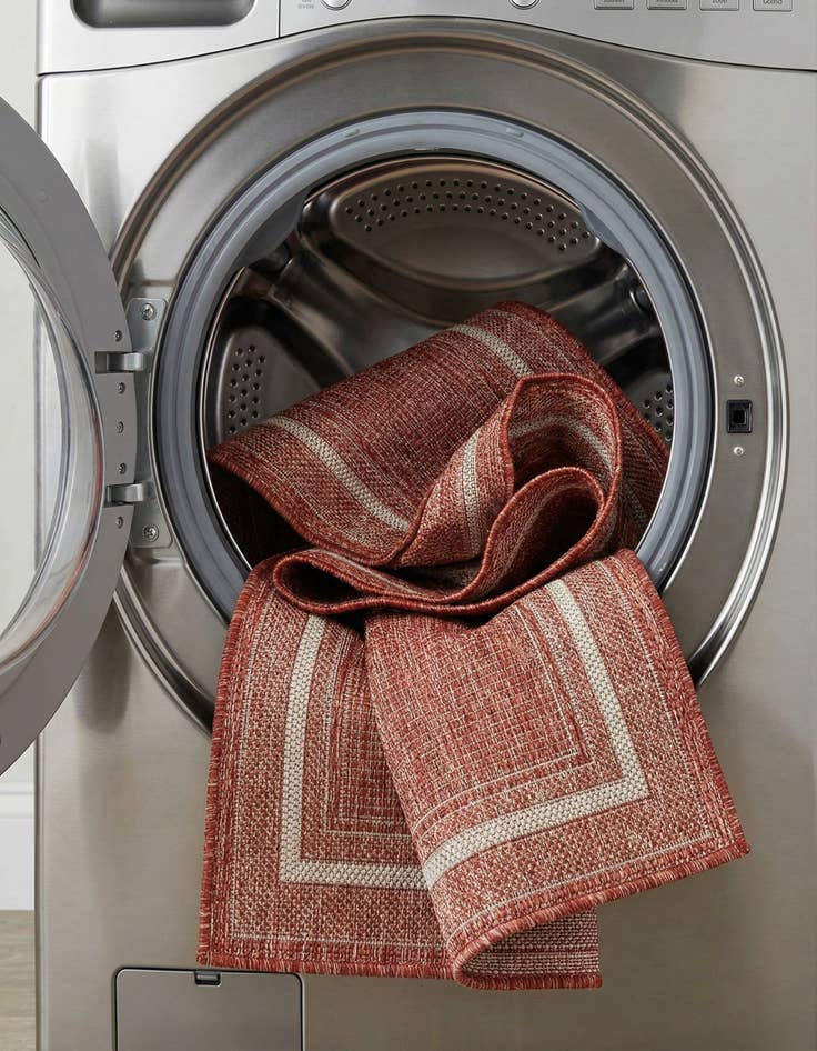 Detail image of 2' x 6'  Washable Border Indoor / Outdoor Runner Rug