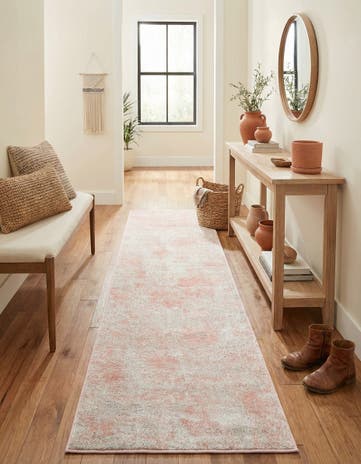 Carnation Pink Aurora Runner Rug