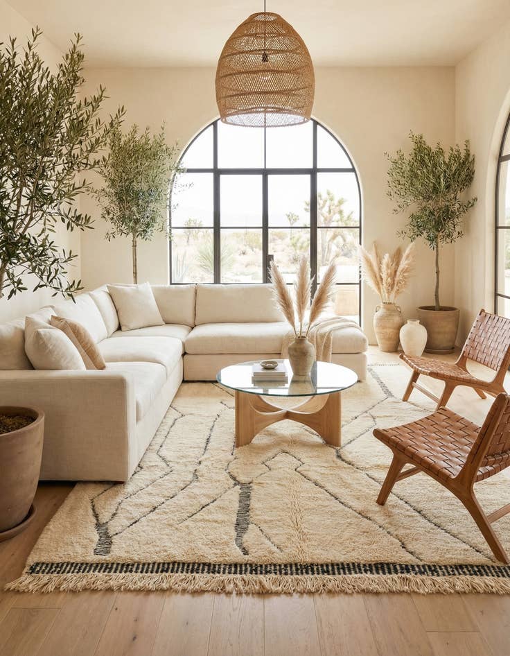 Detail image of  6' 11 x 10' Berber Rug