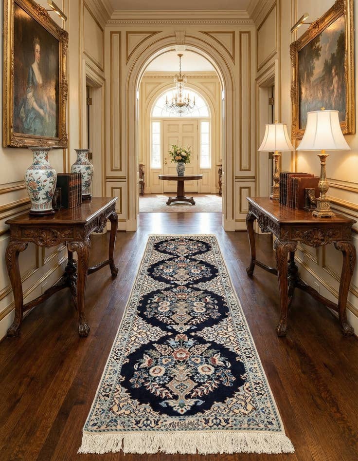 Detail image of 1' 8 x 6' 9  Hand Knotted Nain Rug