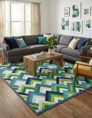 Blue Metropolis Rug