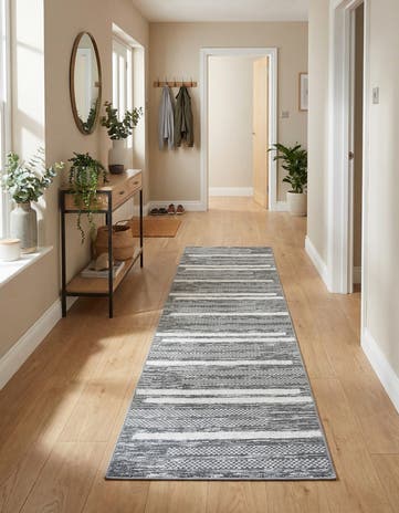 Gray Abbey Runner Rug
